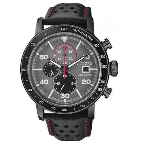 Image of mat IP sort Chrono sport quartz med Eco-Drive Herre ur fra Citizen